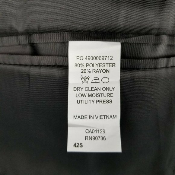 Calvin Klein Mens Sport Coat 42S Gray Blazer - Picture 11 of 12